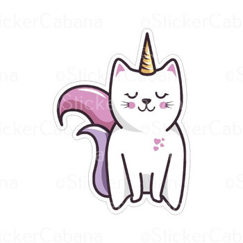 Unicorn Cat | Sticker Cabana | Vinyl Stickers