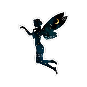 Fairy W Night Sky | Sticker Cabana | Vinyl Stickers