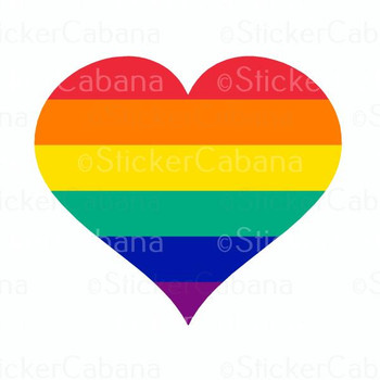 Rainbow Heart | Sticker Cabana | Vinyl Stickers