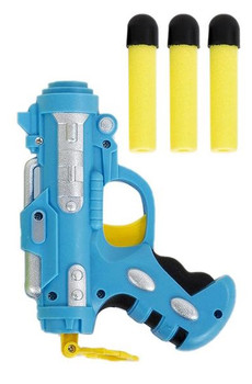 Blue Air Gun Toy with Sponge Darts | Toy Gun | Props and Play Weapons