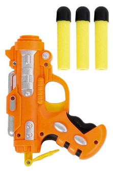 Orange Air Gun Toy with Sponge Darts | Toy Gun | Props and Play Weapons