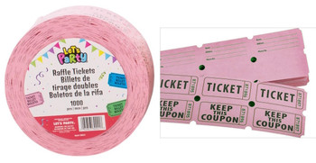 Pink Raffle Tickets 1000 roll | Novelty | Novelty and Decor
