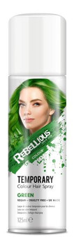 Green Rebellious Temporary Colour Hairspray | Primal Hair Colour | Makeup