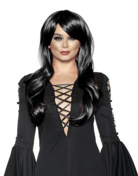 Black Long Sassy Soft Curled Wig | Glamorous Wigs | Consignment
