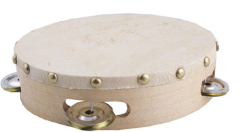 Wood Festival Tambourine with Drumhead | Festivals | Accessories