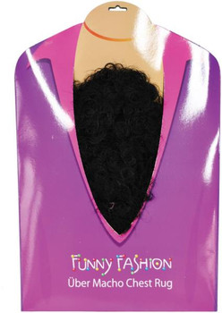 Black Macho Fake Chest Hair Patch | Applications | Fake Body and Facial Hair