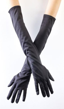 Black Long Opera Gloves | 20s | Costume Accessories
