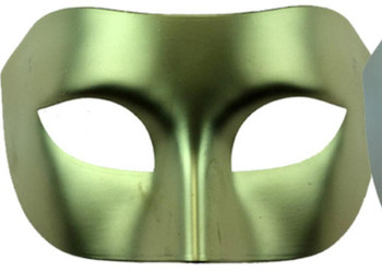 Theatrical Metallic Sheen Gold Mask | Masquerade | Costume And Theatrical Masks