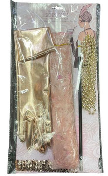 20s Gold Flapper Accessory Kit | 1920s | Costume Kits