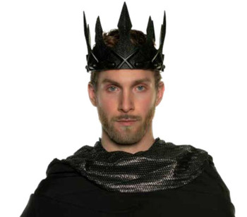 Evil Black Foam Kings Crown | Medieval | Costume Accessories