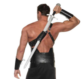 Warrior Sword Faux Leather Sling Holdster Black | Medieval | Accessories
