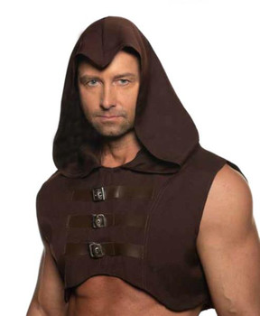 Brown Renaissance Medieval Hooded Cowl | Renaissance | Hats and Headpieces