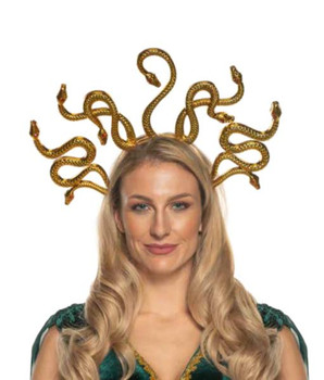 Gold Medusa Snake Headband | Greek Mythology | Hats and Headpieces