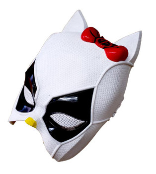White Hello Kittypool Artist Mask | Hello Kitty Deadpool Inspired | Artisans