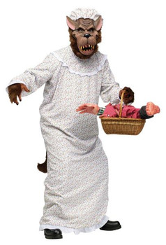 Big Bad Granny Wolf Plus Size Costume | Little Red Riding Hood | Mens Costumes