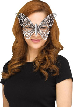 Silver Butterfly Gothic Lace Masquerade Mask | Gothic | Masquerade Masks