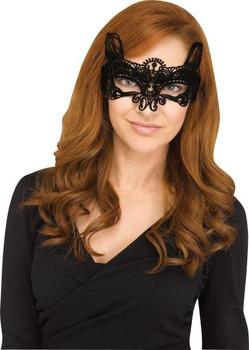 Black Cat Gothic Lace Masquerade Mask | Gothic | Masquerade Masks