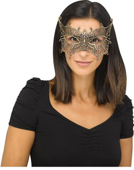 Gold Bat Gothic Lace Masquerade Mask | Gothic | Masquerade Masks