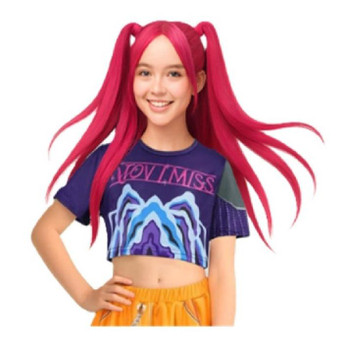 Demon Hunter Pink Twin Tails Childs K Pop Wig | K POP | Character Wigs