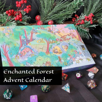 Advent Calendar 2025 Enchanted Forest with Standard Dice | Fantasy by Numbers | Artisan Crafted Items