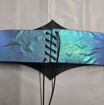 Blue Leatherlike Cyber Belt | Cosplay | Accessories