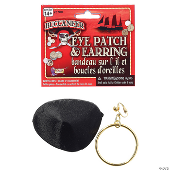 Pirate Buccaneer Eye Patch and Earring Set | Pirates | Accessories