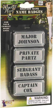 Combat Hero Military Rank Name Badges | Military | Accessories