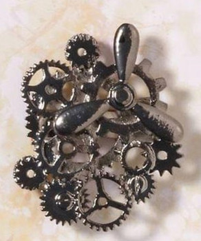 Steampunk Silver Gears and Propeller Ring | Steampunk | Accessories