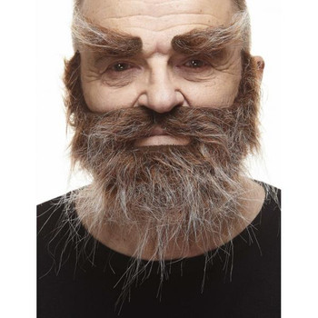 Brown and Grey Trapper Facial Hair Set | Theatrical Facial Hair | Makeup