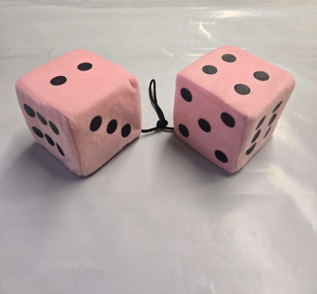 Soft Plush Hanging Dice Pink | 1950s | Novelty