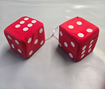 Soft Plush Hanging Dice Red | 1950s | Novelty