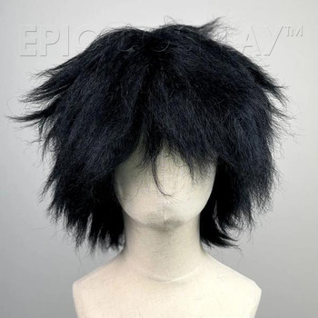 Apollo (Crimped) Black | Heat Styleable Anime Wig | Epic Cosplay Wigs