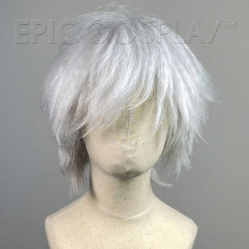 Apollo (Crimped) Silvery Grey | Heat Styleable Anime Wig | Epic Cosplay Wigs