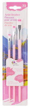 Pink 3pc Deluxe Artist Brush Set | Tools | Cosplay Supplies