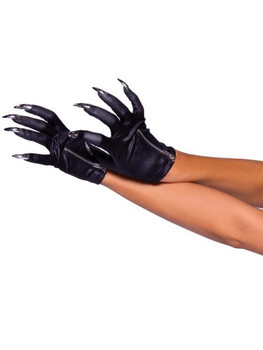 Black Cat Women Zip Up Claw Gloves  | DC | Accessories