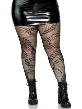 Plus Size Snake Net Tights | Hosiery | Legwear and Tights