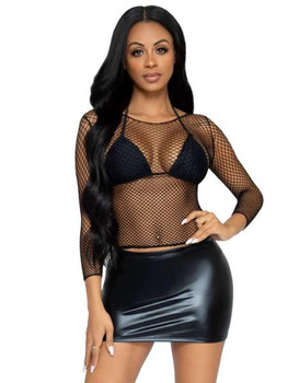 Spandex Industrial Net Shirt Black | 80s | Costume Pieces