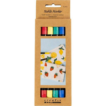 6 Piece Textile Markers Standard Colours | Paints | Cosplay Supplies