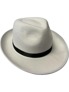 20s White Gangster Fedora Hat | 1920s | Hats and Headpieces
