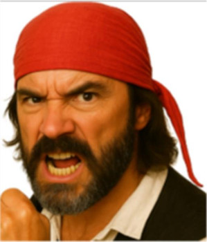 Red Pirate Bandana Headscarf | Pirates | Hats and Headpieces
