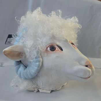 White Ram Latex Mask | Animals | Animal Masks