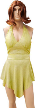 Disco Halter Top and Skirt with Wig 70s Costume | Womens Costumes