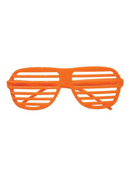 Neon Shutter Shades Orange | Novelty Costume Eyewear