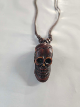 Skull Pendent Adjustable Necklace Brown | Costume Accessories and Kits