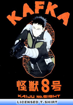 Adult Kafka Kaiju no8 Black Cotton T-Shirt | Licensed | SM-2XL