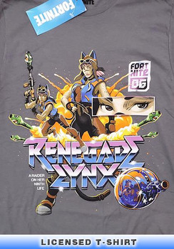 Adult Fortnite Renegade Lynx Grey Cotton T-Shirt | Licensed | XS-2XL