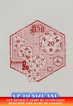 Adult D&D Dice Study Tan Cotton T-Shirt | Art Design by JayDeviart | XS-5XL