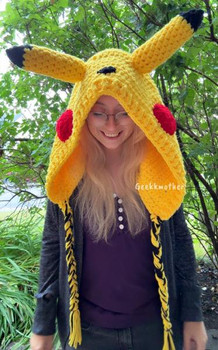Crochet Pikachu Hood | Geekkmother Crochet Creations