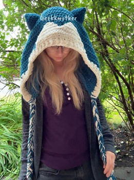 Crochet Snorlax Hood | Geekkmother Crochet Creations