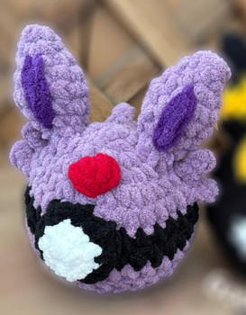 Crochet Espeon Pokeball | Geekkmother Crochet Creations